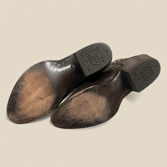 Tony Lama Vintage Brown Leather Western Cowboy Boots - Picture 7 of 7
